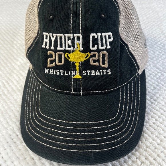 AHEAD Other - Ahead Ryder Cup 2020 Whistling Straits Trucker Hat Black Tan‎ Snapback Gentian